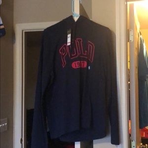 Hooded long sleeved polo